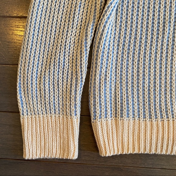Sage the Label Blue and Cream Pullover Sweater - Picture 2 of 7